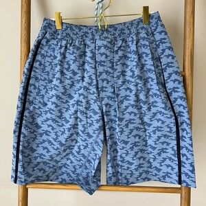 Lululemon Athletica Blue Camo Athletic pace breaker Shorts 9 in.